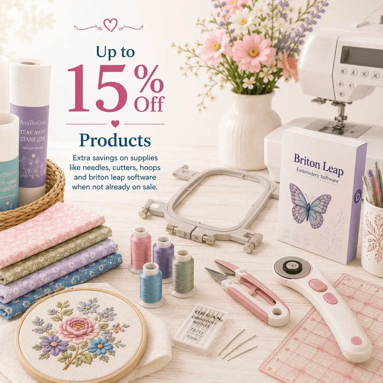 Up to 15% off products for Ann's Club members
