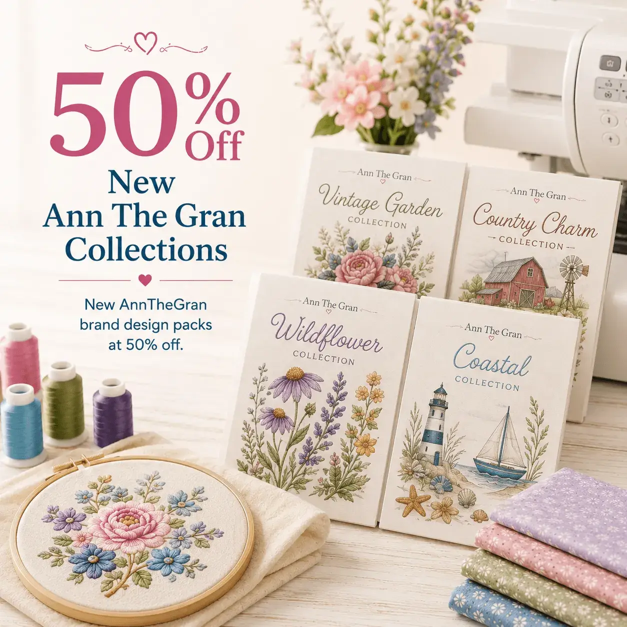 50% off new AnnTheGran brand design collections for Ann's Club members